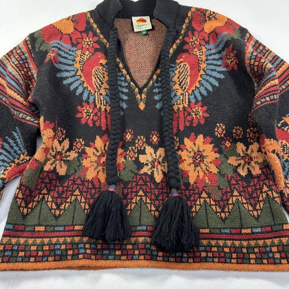 Farm Rio Macaw Ballet Ainika Sweater Sz XS (Fits S-L) Wool Blend Oversized Rare - Picture 6 of 16
